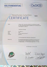 Lade das Bild in den Galerie-Viewer, Herz Ring 18k 750 Weißgold Smaragd Kolumbien 4,8 Carat Verlobungsring RG 54