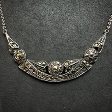 Load image into Gallery viewer, Art Deco Collier Kette 800 Silber Markasit alt c. 1920