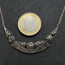 Load image into Gallery viewer, Art Deco Collier Kette 800 Silber Markasit alt c. 1920