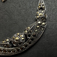 Load image into Gallery viewer, Art Deco Collier Kette 800 Silber Markasit alt c. 1920