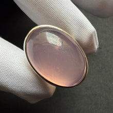 Load image into Gallery viewer, Jugendstil Art Deco Ring 935 Silber Rosenquarz rosa alt antik c. 1920 RG 56