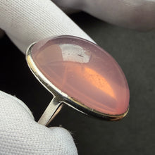 Load image into Gallery viewer, Jugendstil Art Deco Ring 935 Silber Rosenquarz rosa alt antik c. 1920 RG 56