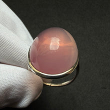 Load image into Gallery viewer, Jugendstil Art Deco Ring 935 Silber Rosenquarz rosa alt antik c. 1920 RG 56
