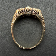 Load image into Gallery viewer, Antiker Ring 14k 585 Gold Altschliff Diamant Rubin alt c. 1900 RG 57