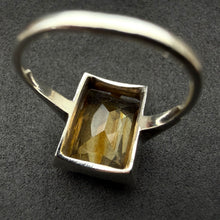 Lade das Bild in den Galerie-Viewer, Art Deco Ring 835 Silber Citrin alt antik c. 1920 RG 53
