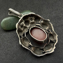 Load image into Gallery viewer, Jugendstil Anhänger 800 Silber Karneol floral alt antik c. 1910