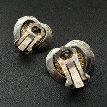 Load image into Gallery viewer, Vintage Granat Herz Ohrringe Ohrclips Sterling Silber 925 vergoldet Tracht Liebe