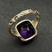 Load image into Gallery viewer, Jugendstil Ring 935 Silber vergoldet Amethyst floral Handarbeit alt antik c. 1920 RG 57