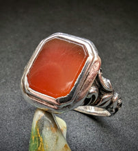 Lade das Bild in den Galerie-Viewer, Jugendstil Ring Silber 835 Karneol alt antik