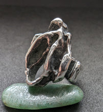 Load image into Gallery viewer, Vintage ring Monika & Burkhard Oly modernism brutalism 835 silver RG 50