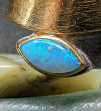 Lade das Bild in den Galerie-Viewer, Moderner Designer Ring Sterling Silber 925 Opal RG 58