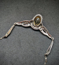 Load image into Gallery viewer, Antique Art Nouveau Art Deco necklace 800 silver citrine marcasite old approx. 1920