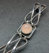 Lade das Bild in den Galerie-Viewer, Altes Designer Armband 835 Silber Rosenquarz