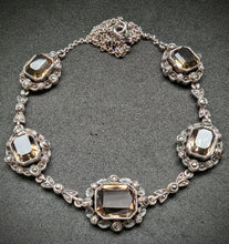 Load image into Gallery viewer, Antique Art Nouveau Art Deco necklace 935 silver smoky quartz marcasite old approx. 1920