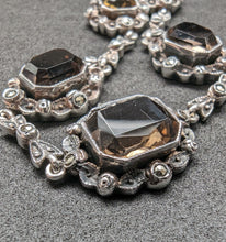 Load image into Gallery viewer, Antique Art Nouveau Art Deco necklace 935 silver smoky quartz marcasite old approx. 1920