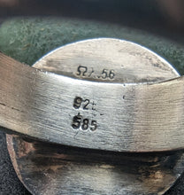 Lade das Bild in den Galerie-Viewer, Moderner Designer Ring Sterling Silber 925 14k 585 Gold Muschel RG 55