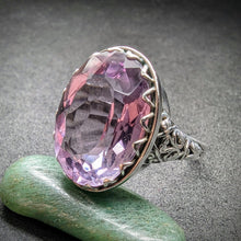 Lade das Bild in den Galerie-Viewer, Antiker Jugendstil Ring Silber 935 Amethyst