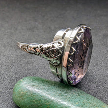 Lade das Bild in den Galerie-Viewer, Antiker Jugendstil Ring Silber 935 Amethyst