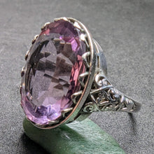 Lade das Bild in den Galerie-Viewer, Antiker Jugendstil Ring Silber 935 Amethyst