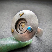 Load image into Gallery viewer, Modern designer ring silver 925 gold opal old RG 59 S