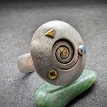 Load image into Gallery viewer, Modern designer ring silver 925 gold opal old RG 59 S