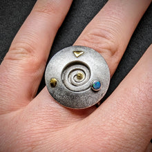 Load image into Gallery viewer, Modern designer ring silver 925 gold opal old RG 59 S