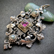 Load image into Gallery viewer, Neorenaissance Silber Anhänger Hermann Bauer Schwäbisch Gmünd Perle antik 1883 S