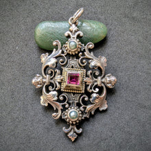 Load image into Gallery viewer, Neorenaissance Silber Anhänger Hermann Bauer Schwäbisch Gmünd Perle antik 1883 S