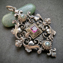 Load image into Gallery viewer, Neorenaissance Silber Anhänger Hermann Bauer Schwäbisch Gmünd Perle antik 1883 S