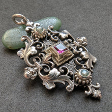 Load image into Gallery viewer, Neorenaissance Silber Anhänger Hermann Bauer Schwäbisch Gmünd Perle antik 1883 S