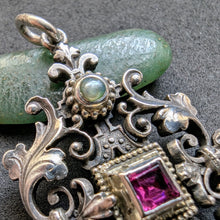 Load image into Gallery viewer, Neorenaissance Silber Anhänger Hermann Bauer Schwäbisch Gmünd Perle antik 1883 S