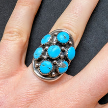 Lade das Bild in den Galerie-Viewer, Navajo Ring Sterling Silber 925 Benny Touchine Türkis RG 56/57