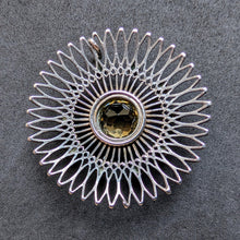 Lade das Bild in den Galerie-Viewer, Jugendstil Anhänger Silber Citrin Granat Perle Handarbeit alt antik c. 1910 S