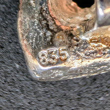 Lade das Bild in den Galerie-Viewer, Vintage Modernismus Brutalismus Anhänger 835 Silber Amethyst alt 1970s S