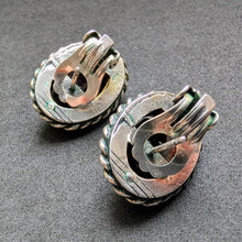 Load image into Gallery viewer, Vintage traditional earrings 835 silver gold plated settings XL garnet red old S