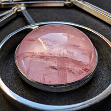 Load image into Gallery viewer, Modernismus Designer Collier Kette N.E. From Denmark 925 Silber Rosenquarz S