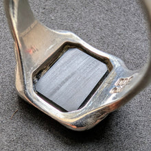 Lade das Bild in den Galerie-Viewer, Jugendstil Designer Ring 800 Silber Onyx Herrenring alt antik c. 1920 RG 65 S
