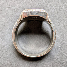 Lade das Bild in den Galerie-Viewer, Jugendstil Monogramm Ring 900 Silber HK KH alt c. 1920 RG 63 S
