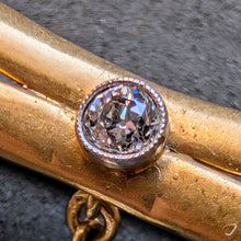Load image into Gallery viewer, Jugendstil Designer Brosche 14k 585 Gold Perle Diamant alt antik c. 1920 S
