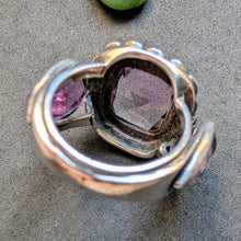 Lade das Bild in den Galerie-Viewer, Jugendstil Art Deco Ring 900 Silber Amethyst Design alt antik c. 1920 RG 49 S
