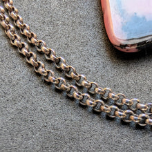 Lade das Bild in den Galerie-Viewer, Art Deco Anhänger Kette 835 Silber Rhodonit alt c. 1930 S