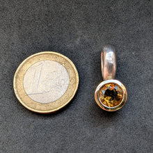 Lade das Bild in den Galerie-Viewer, Designer Anhänger Citrin orange gelb 925 Silber teilvergoldet S