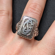 Lade das Bild in den Galerie-Viewer, Jugendstil Monogramm Ring 800 Silber SG GS alt antik c. 1920 RG 69/70
