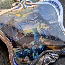 Lade das Bild in den Galerie-Viewer, Jugendstil Emaille Anhänger 800 Silber Geschützt Fliegender Holländer antik S