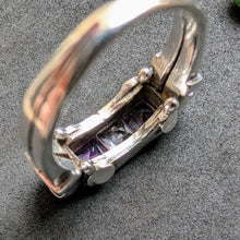 Load image into Gallery viewer, Art Deco ring 935 silver amethyst old antique c. 1920 RG 54/55 S