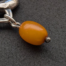 Lade das Bild in den Galerie-Viewer, Jugendstil Anhänger 830 Silber GAH Georg Albert Halling Bernstein antik c 1920 S