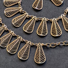 Load image into Gallery viewer, Art Deco designer necklace chain 835 silver gold-plated silversmith work S