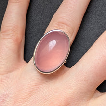Lade das Bild in den Galerie-Viewer, Jugendstil Art Deco Ring 935 Silber Rosenquarz rosa alt antik c. 1920 RG 56 S