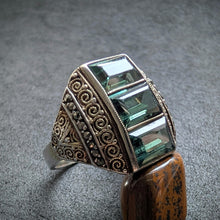 Lade das Bild in den Galerie-Viewer, Art Deco Ring TF Theodor Fahrner Spinell Markasit Pforzheim alt c. 1930 55/56 S