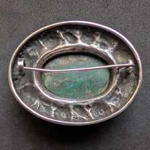 Lade das Bild in den Galerie-Viewer, Jugendstil Brosche 900 Silber Chrysokoll Handarbeit alt antik c. 1920 S